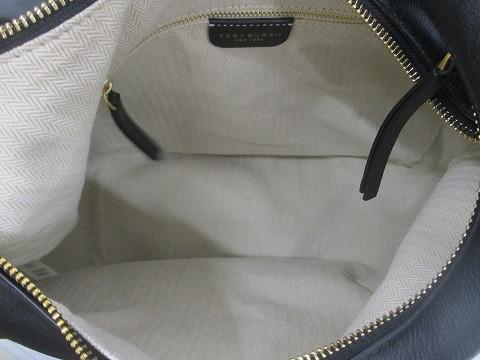 美品 トリーバーチ TORY BURCH セミショルダーバッグ ダブルTロゴ金具 レザー 黒 ブラック レディース_画像7