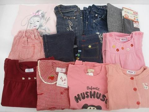 中古 ミキハウス ちびRady 他 ワンピース タイツ デニム 等 13点 90 95 100 S105 110 21-22 S キッズ 女の子_画像1
