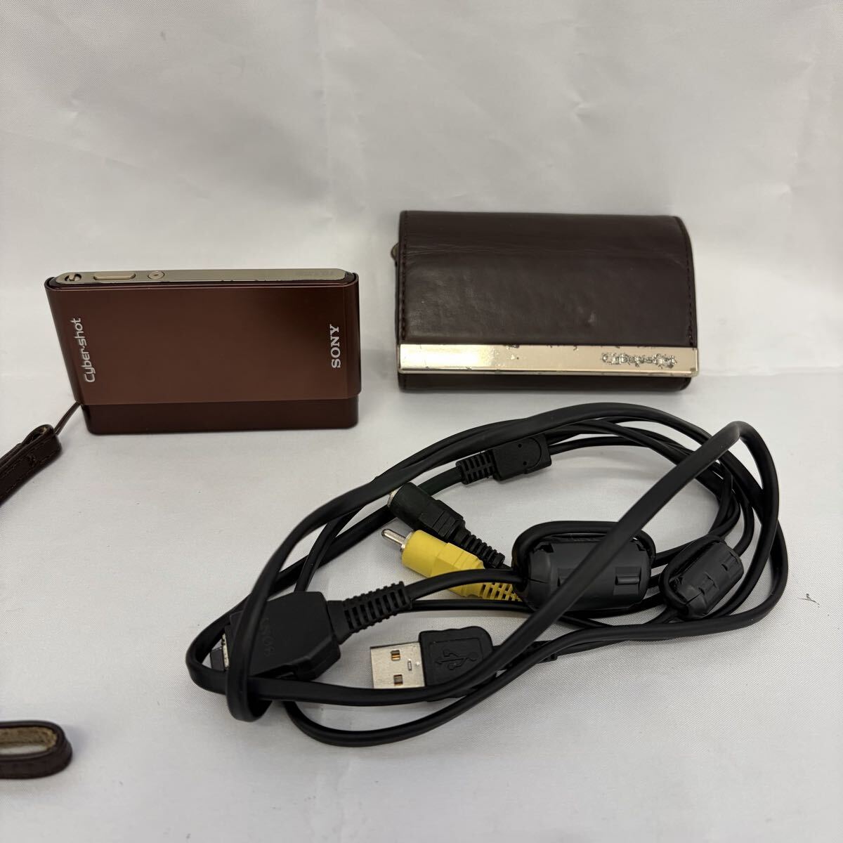 【1121M5】SONY ソニー Cyber-shot DSC-T77 ブラウン コンパクトデジタルカメラ デジカメ コンデジ 動作未確認 現状品 0002_画像1