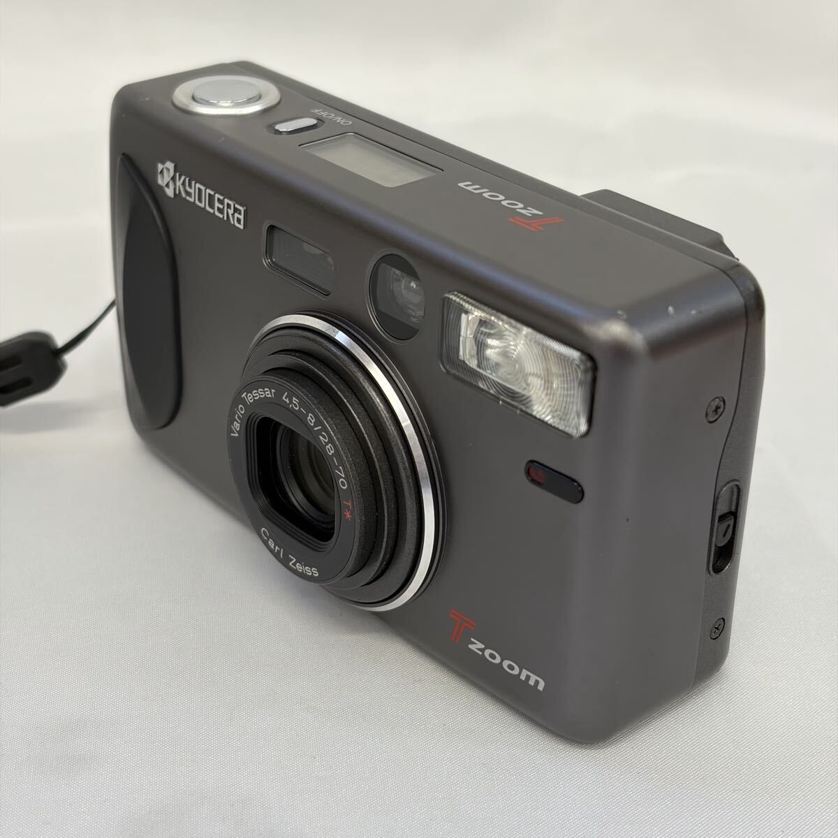 【1121M9】KYOCERA 京セラ T ZOOM Carl Zeiss Vario Tesser 28-70mm F4.5-8 コンパクトフィルムカメラ 高級コンパクトカメラ 通電確認済み_画像7