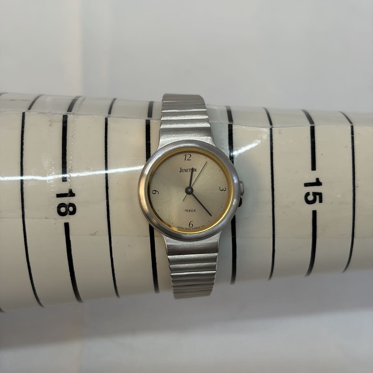 【1121M24】CITIZEN シチズン ベガ ジャンクション QZ イエロー文字盤 3030-405561 レディース腕時計 不動品_画像10