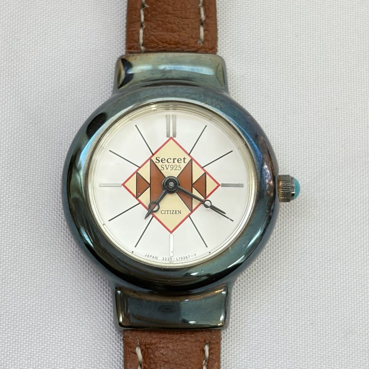 【1121M34】Secret SV 925 CITIZEN シチズン シルバー刻印 腕時計 時計 不動品 ※ややベタつきあり_画像2