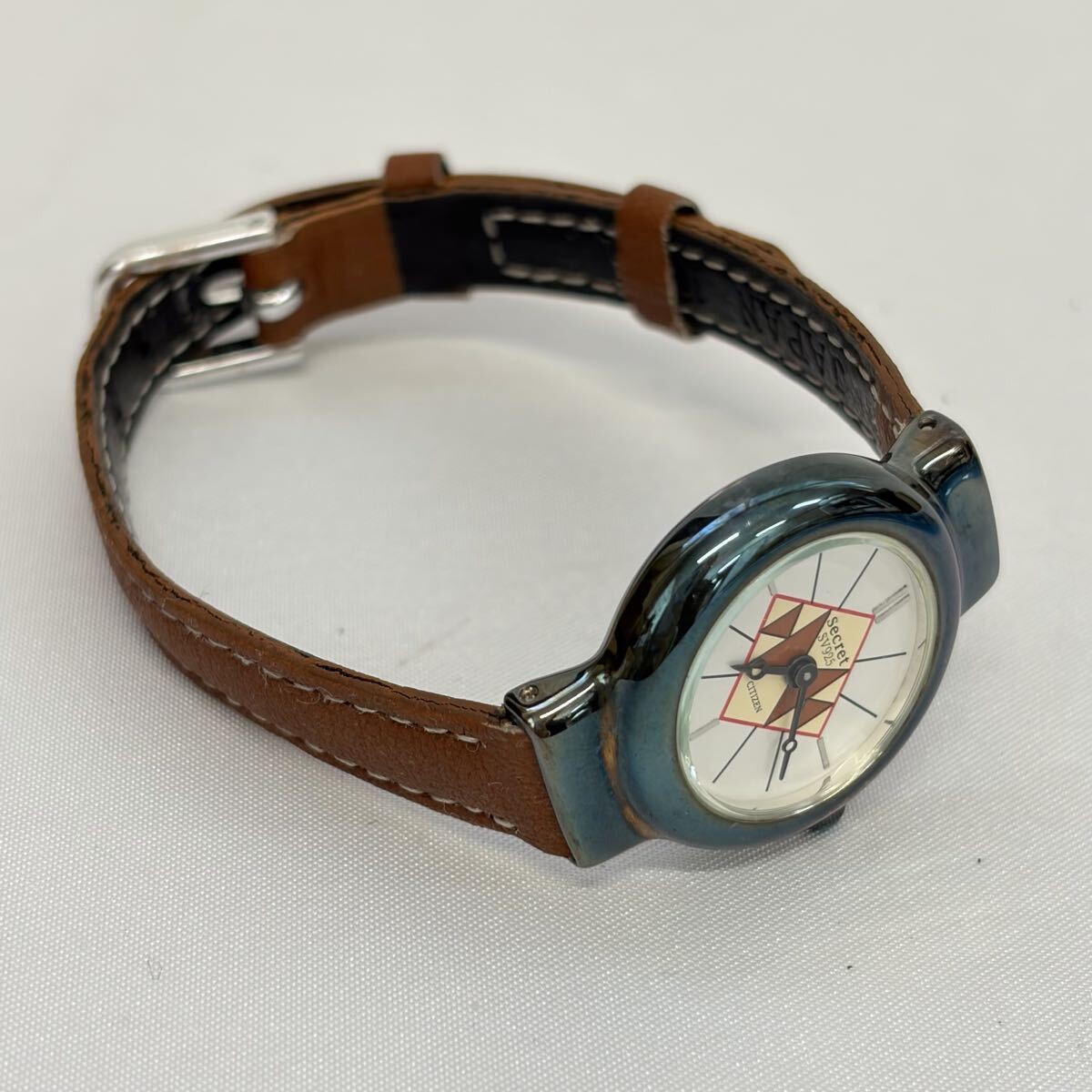 【1121M34】Secret SV 925 CITIZEN シチズン シルバー刻印 腕時計 時計 不動品 ※ややベタつきあり_画像9