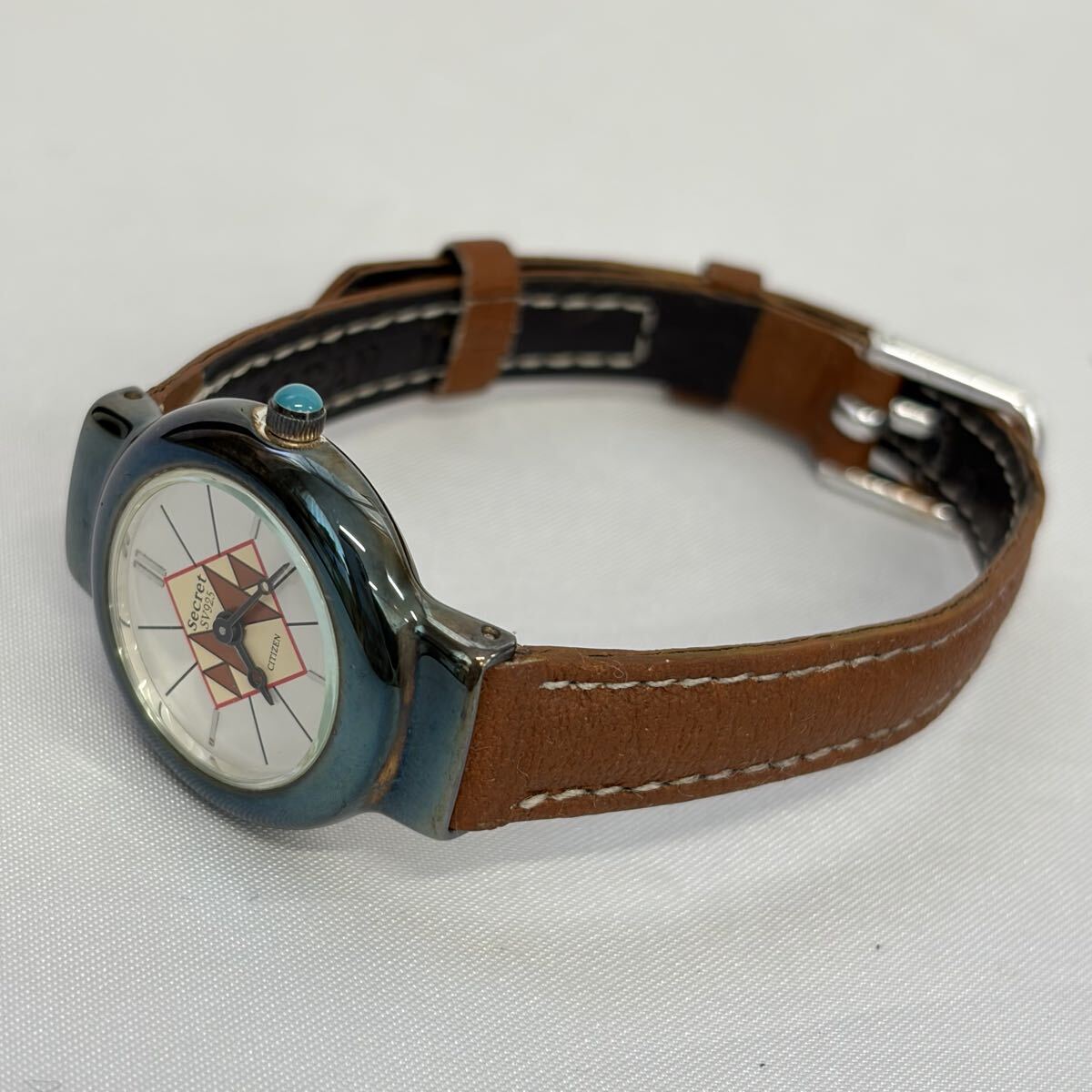 【1121M34】Secret SV 925 CITIZEN シチズン シルバー刻印 腕時計 時計 不動品 ※ややベタつきあり_画像10