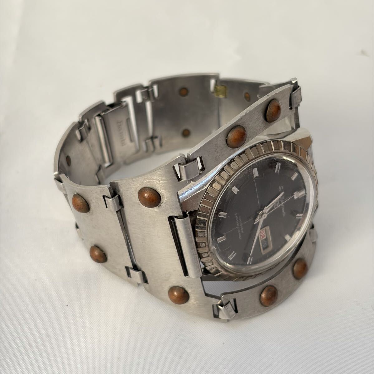 【1122M5】SEIKO セイコー 5 Sportsmatic スポーツマチック 6619-9000 デイデイト メンズ 腕時計 自動巻き アナログ ラウンド 稼働品_画像8