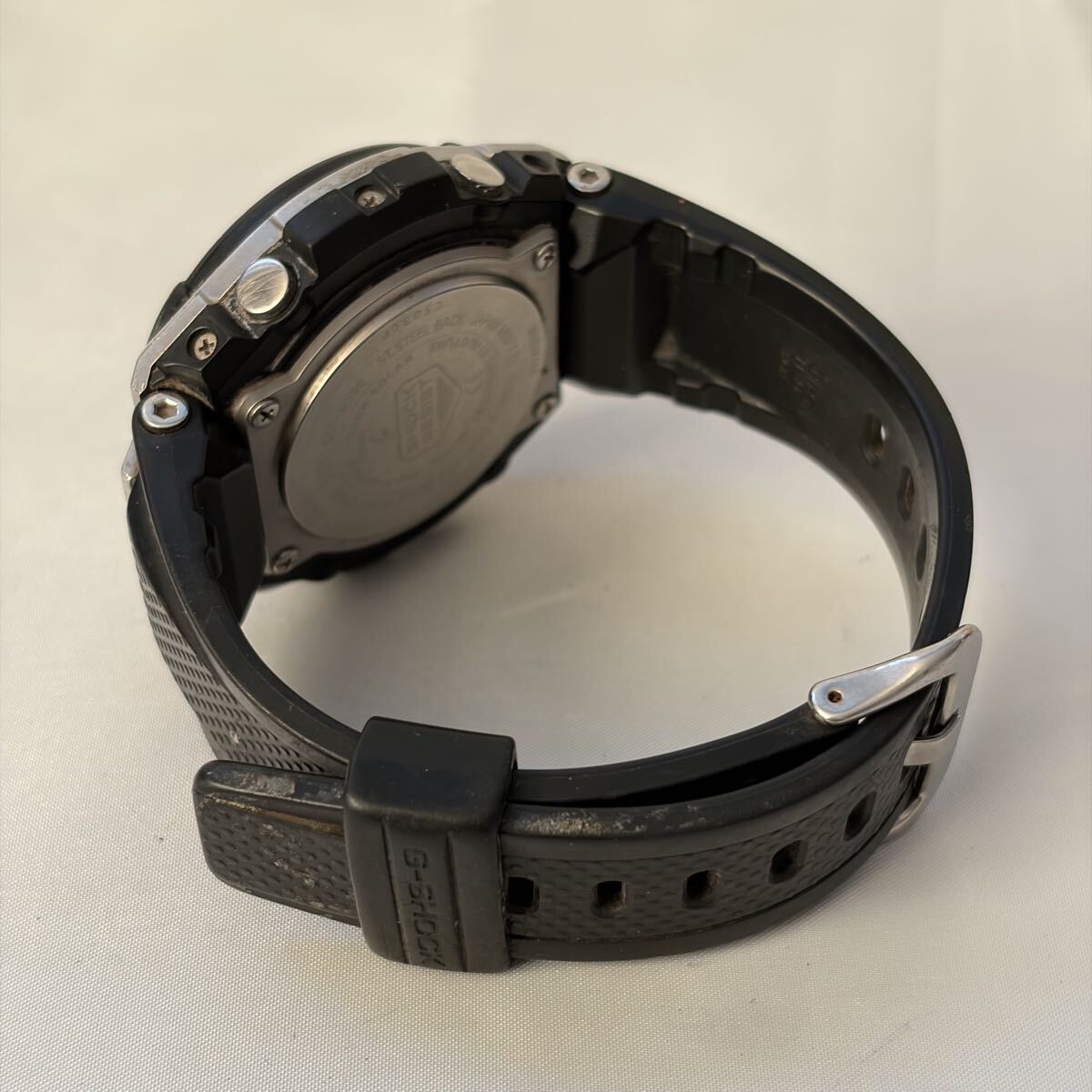 【1122M7】CASIO カシオ Gショック GST-W300C 電波ソーラー ブラック文字盤 メンズ腕時計 不動_画像9