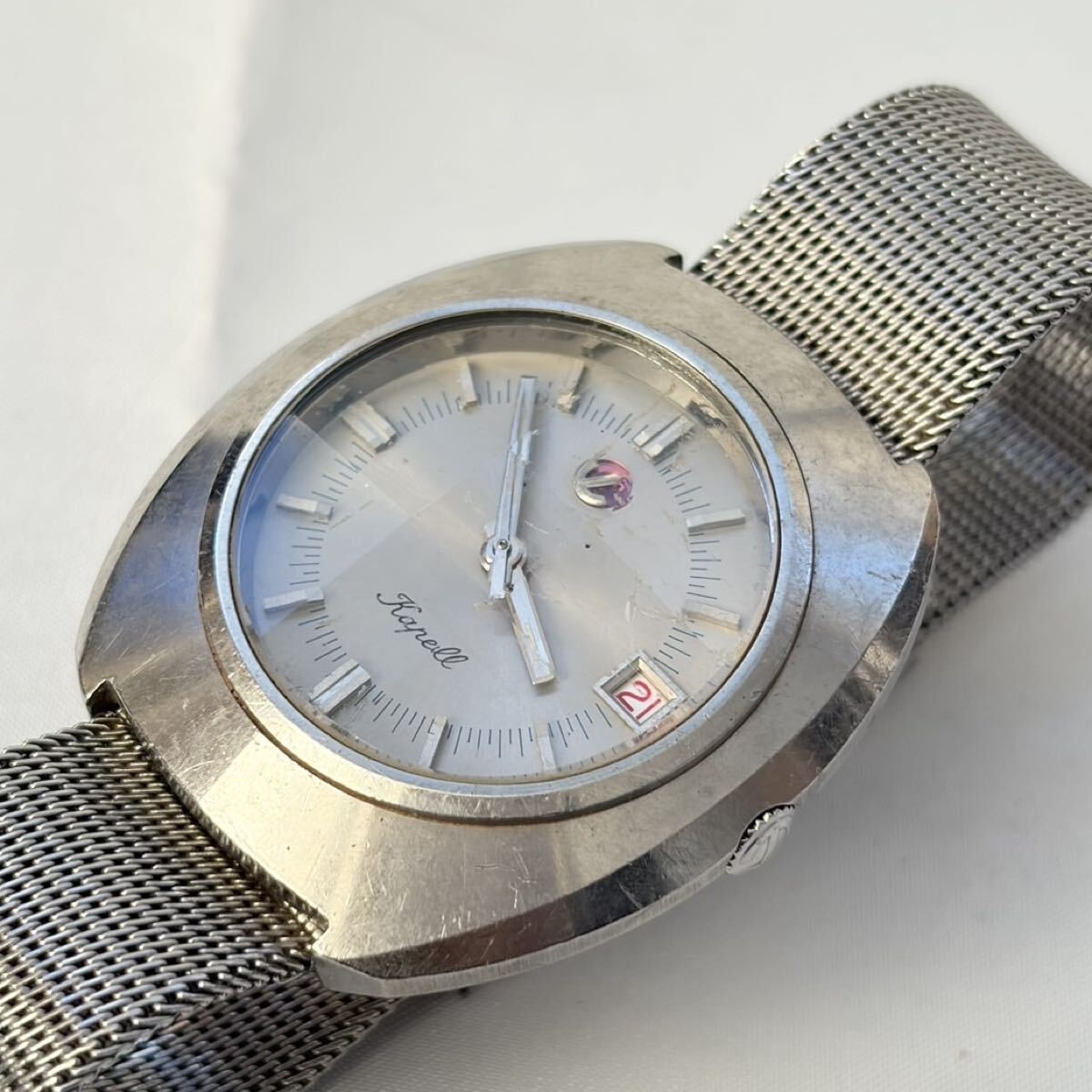 【1122M9】RADO ラドー KAPELL 腕時計 WATER SEALED 自動巻き デイト オートマチック ラドー カペル 稼働_画像1