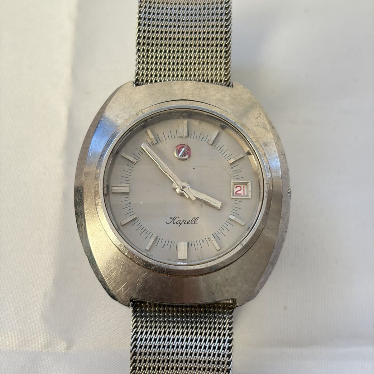 【1122M9】RADO ラドー KAPELL 腕時計 WATER SEALED 自動巻き デイト オートマチック ラドー カペル 稼働_画像2