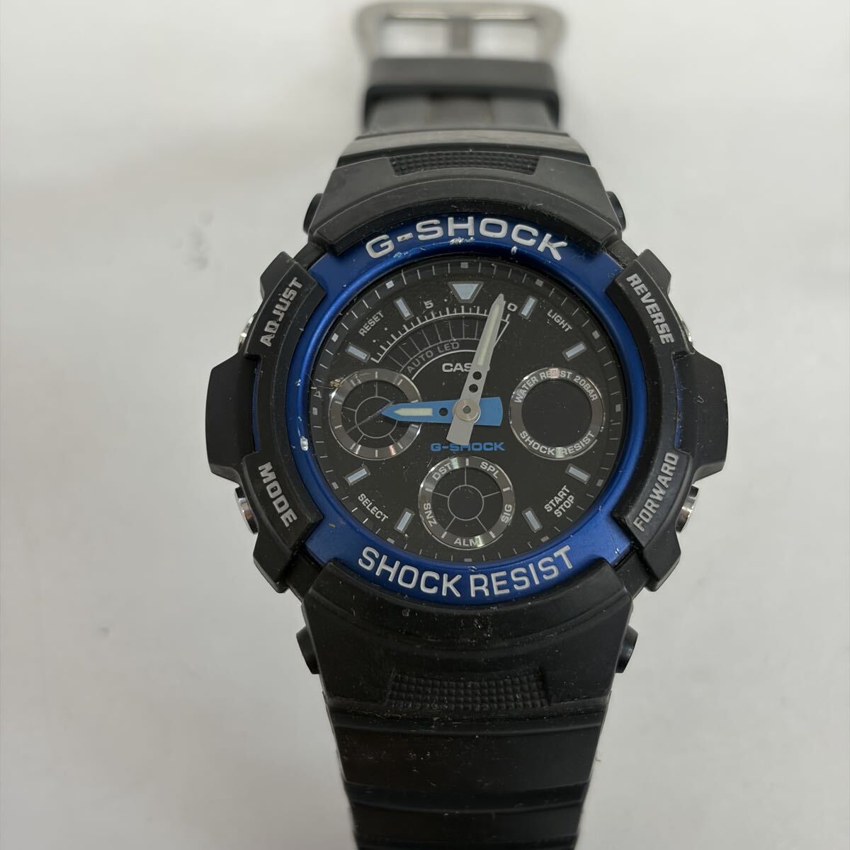 【1122M21】CASIO カシオ G-SHOCK ジーショック AW-591 黒文字盤 メンズ クォーツ 腕時計 不動品_画像2