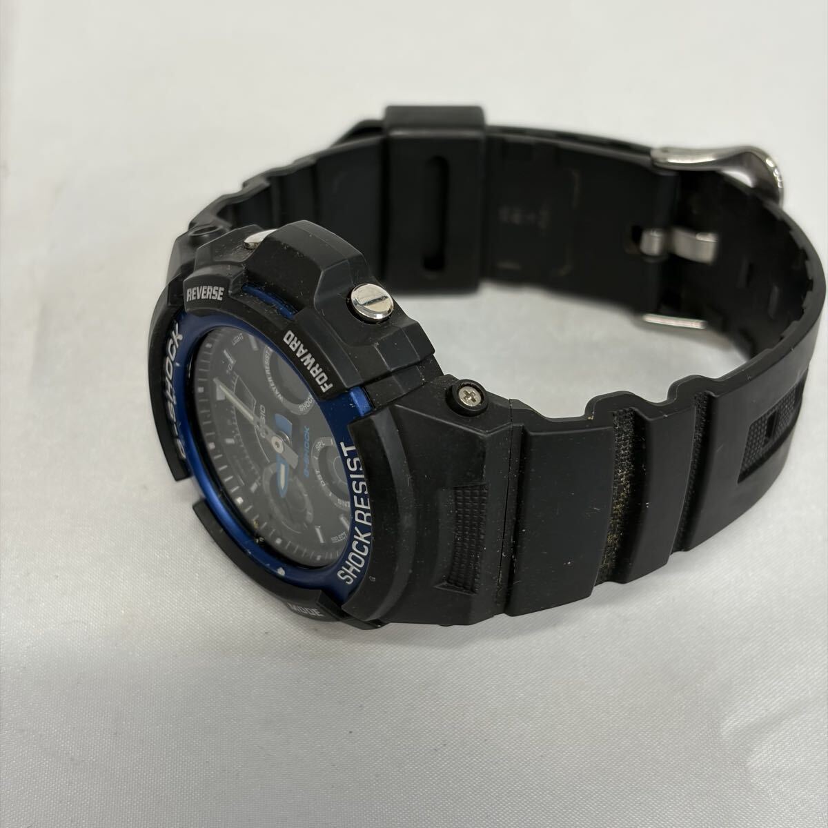 【1122M21】CASIO カシオ G-SHOCK ジーショック AW-591 黒文字盤 メンズ クォーツ 腕時計 不動品_画像8