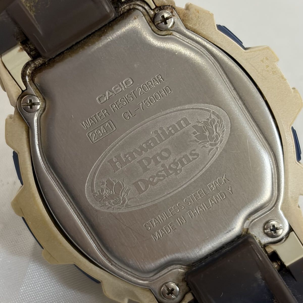 【1122M23】CASIO カシオ G-SHOCK ジーショック GL-7500HD メンズ クォーツ 腕時計 不動品_画像5