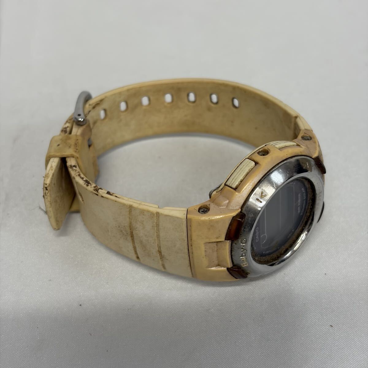 【1122M24】CASIO カシオ Baby-G ベビージー BGT-2600J 腕時計 デジタル 電波ソーラー タフソーラー 多機能 カレンダー ホワイト 不動品_画像8