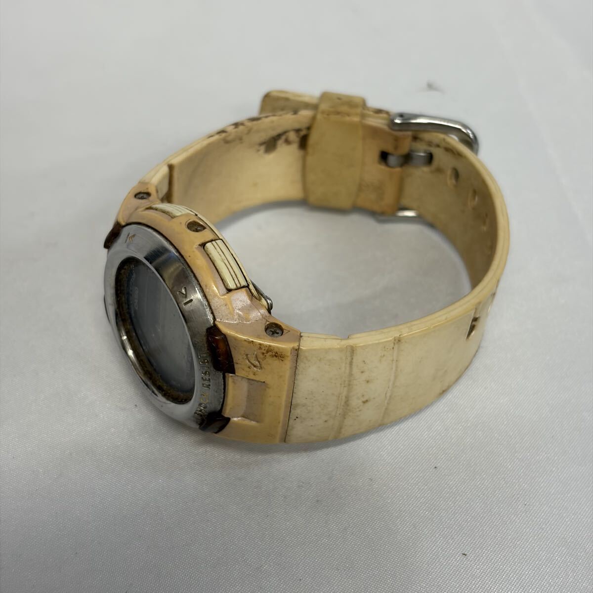 【1122M24】CASIO カシオ Baby-G ベビージー BGT-2600J 腕時計 デジタル 電波ソーラー タフソーラー 多機能 カレンダー ホワイト 不動品_画像9