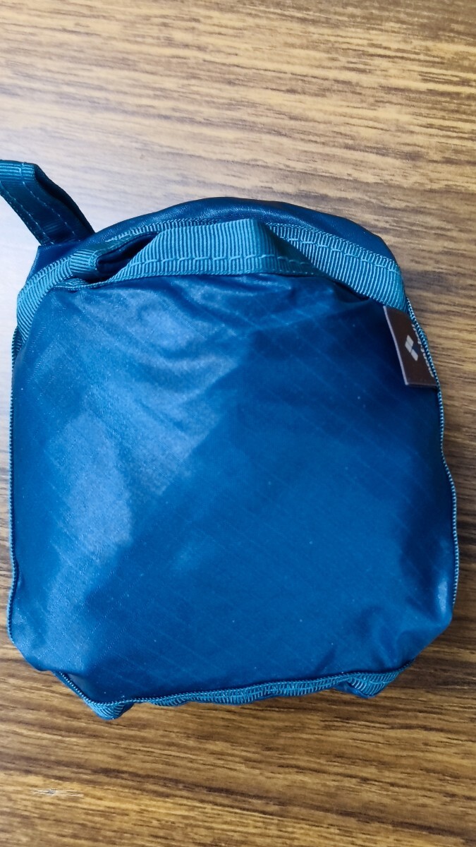 未使用紙タグ処分/モンベルmont-bell/U.L.MONO バッグ L/1123780/PEターコイズ/高36×幅40×奥13cm/容量19L/重さ49g折畳みトートエコバッグ_画像2