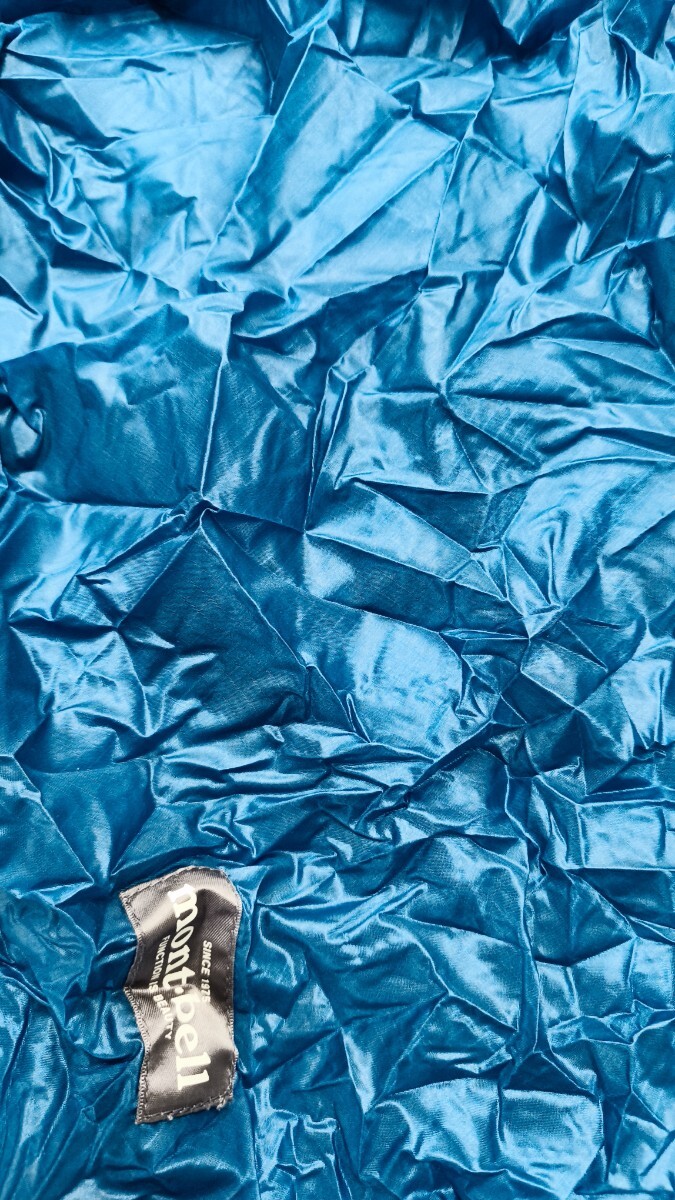 未使用紙タグ処分/モンベルmont-bell/U.L.MONO バッグ L/1123780/PEターコイズ/高36×幅40×奥13cm/容量19L/重さ49g折畳みトートエコバッグ_画像3