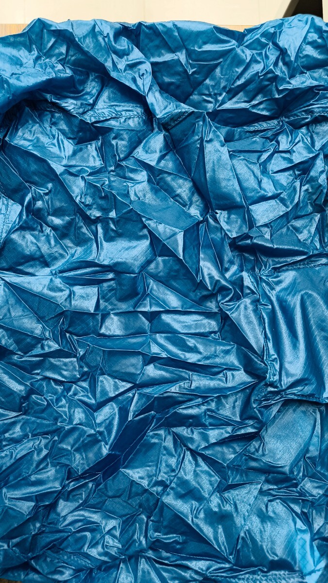 未使用紙タグ処分/モンベルmont-bell/U.L.MONO バッグ L/1123780/PEターコイズ/高36×幅40×奥13cm/容量19L/重さ49g折畳みトートエコバッグ_画像5