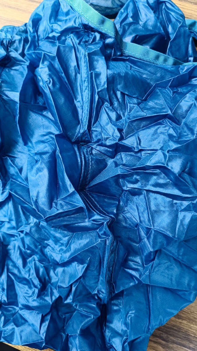 未使用紙タグ処分/モンベルmont-bell/U.L.MONO バッグ L/1123780/PEターコイズ/高36×幅40×奥13cm/容量19L/重さ49g折畳みトートエコバッグ_画像9