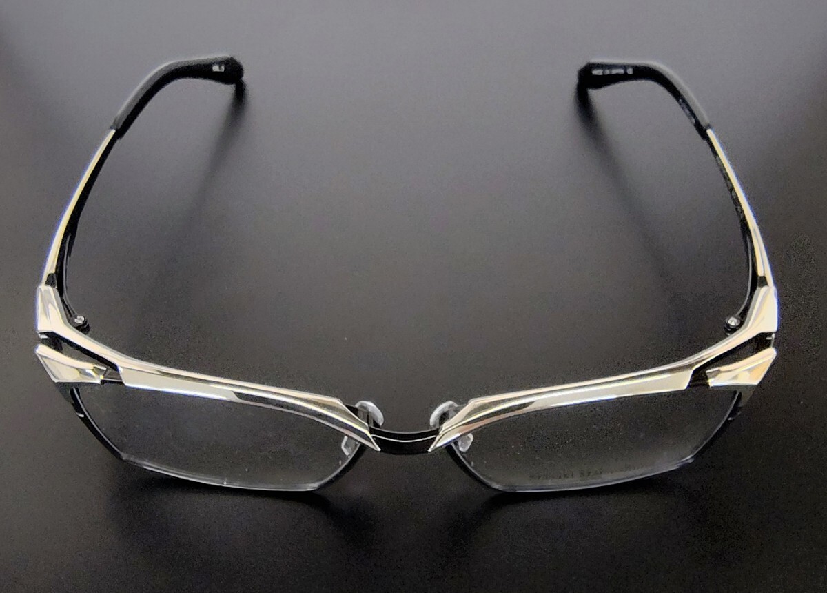 新型 マサキマツシマ Masaki Matsushima MF-1313 ③ブラック・シルバー 58 フルリム 日本製 ケース付き 新品_画像9