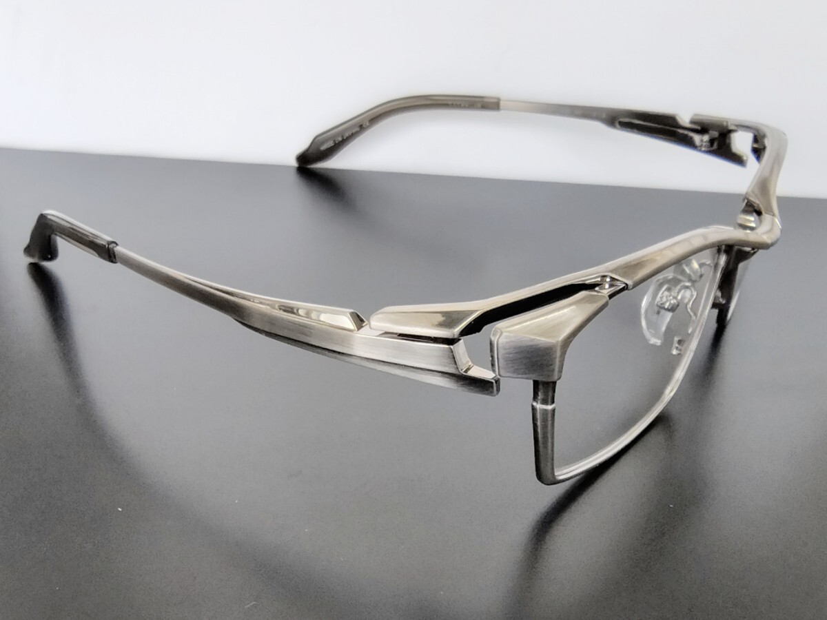 新型 マサキマツシマ Masaki Matsushima MF-1313 ②ヘアライングレー 58 フルリム 日本製 ケース付き 新品_画像2