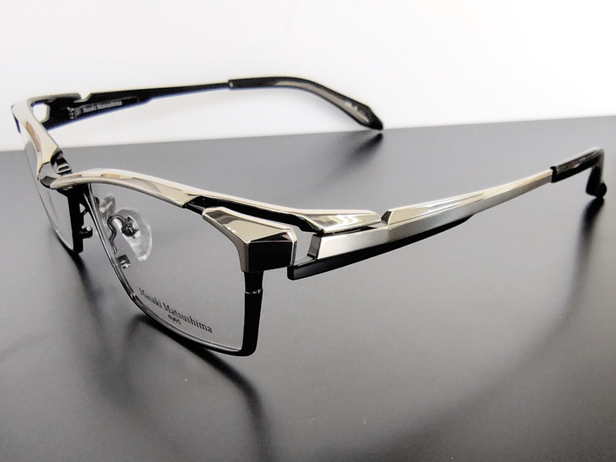 新型 マサキマツシマ Masaki Matsushima MF-1313 ③ブラック・シルバー 58 フルリム 日本製 ケース付き 新品_画像1