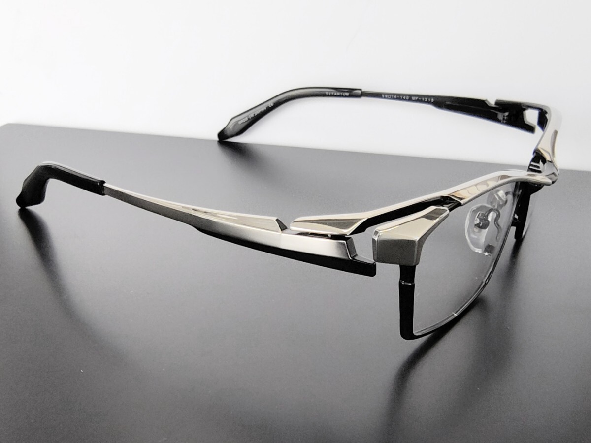 新型 マサキマツシマ Masaki Matsushima MF-1313 ③ブラック・シルバー 58 フルリム 日本製 ケース付き 新品_画像2