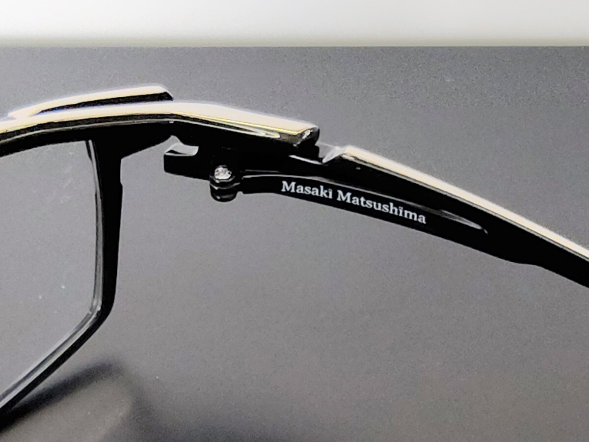 新型 マサキマツシマ Masaki Matsushima MF-1313 ③ブラック・シルバー 58 フルリム 日本製 ケース付き 新品_画像7