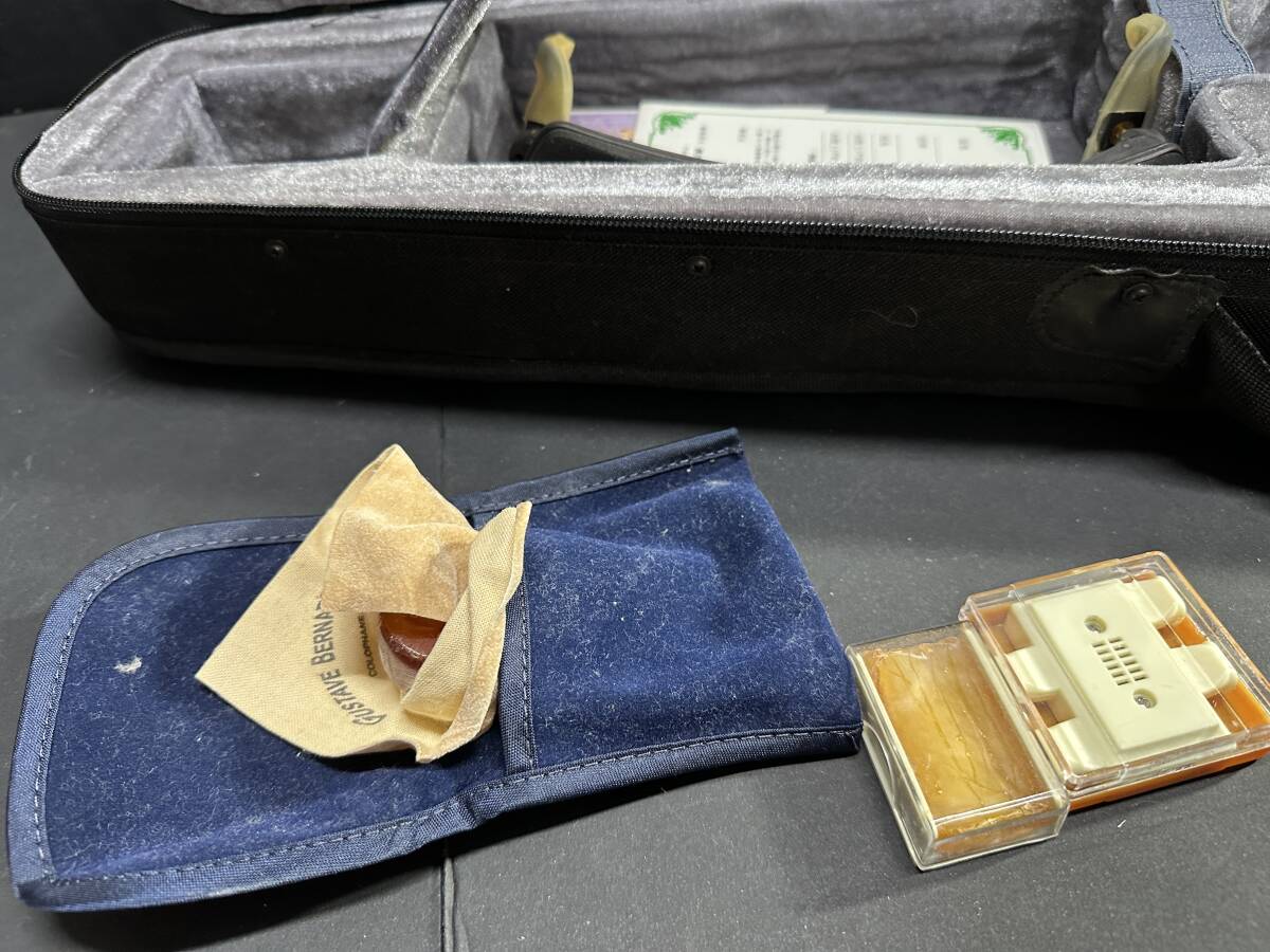 ★コレクター必見！！ 当時物 現状品 Hallstatt V-12 ハルシュタット ヴァイオリン ケース 付属付き ブラウン 弦楽器 音楽 楽器 IK68_画像9