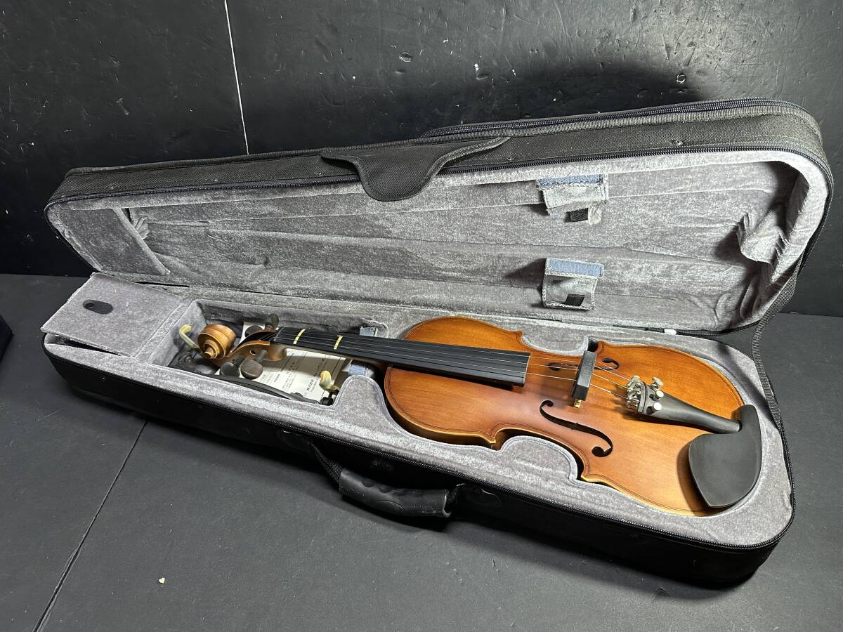 ★コレクター必見！！ 当時物 現状品 Hallstatt V-12 ハルシュタット ヴァイオリン ケース 付属付き ブラウン 弦楽器 音楽 楽器 IK68_画像1
