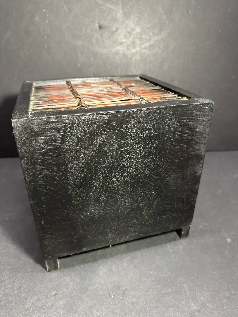 ★コレクター必見！！ 当時物 現状品 アジアン 竹 木製 二段 小箪笥 茶色 インテリア ビンテージ レトロ 小物入れ 小家具 収納 KZ929_画像5