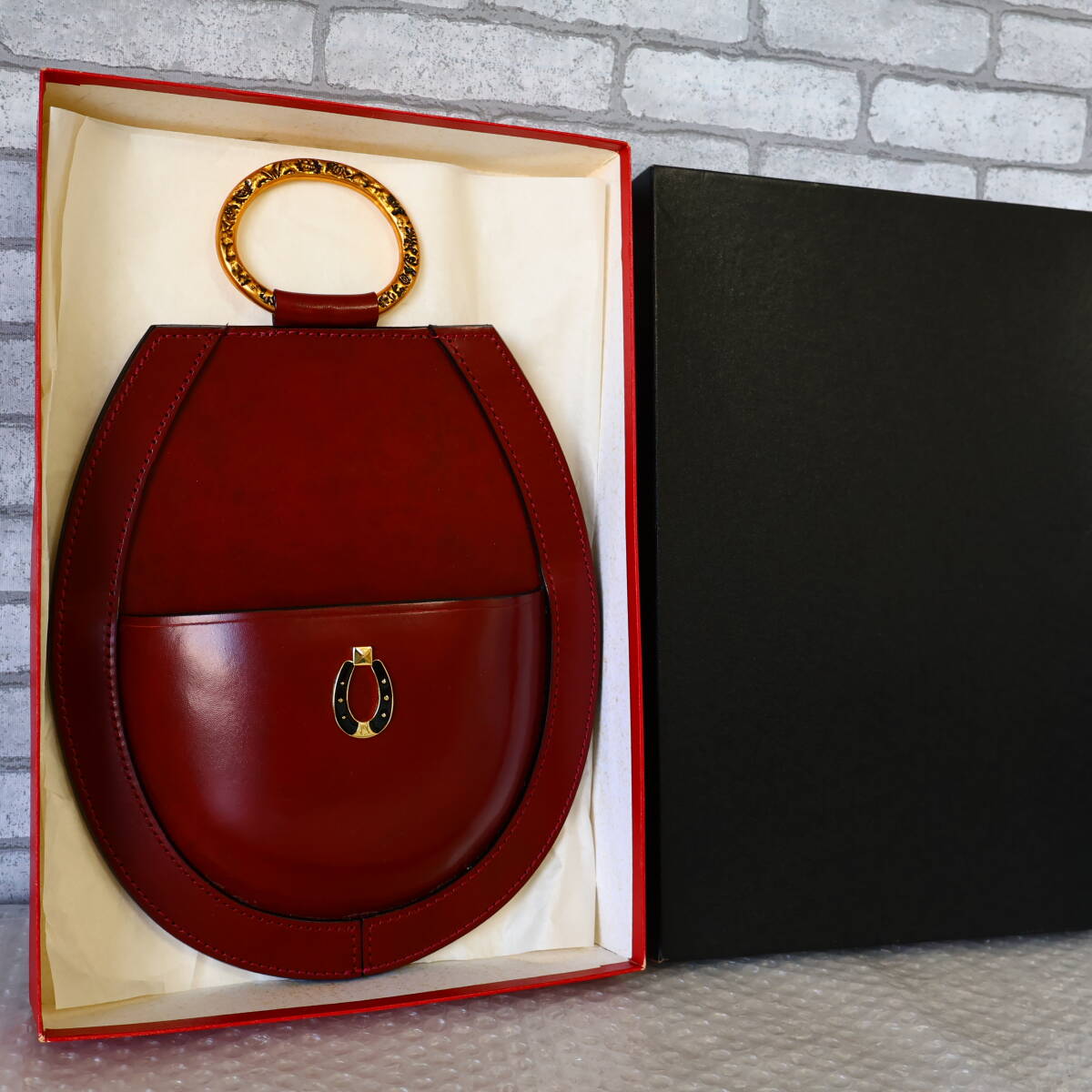 *美品*KONOIKE/鴻池製作所*馬蹄型状差し*赤*_画像1