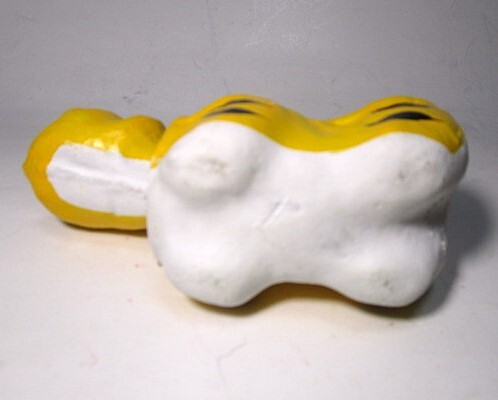 稀少 未使用★虎 張り子 寅 トラ 首振り張子 張子 とら 福トラ 信貴山張子 郷土玩具 伝統工芸品 縁起物 長さ11.8cm★博多張子虎 大阪張子_画像6