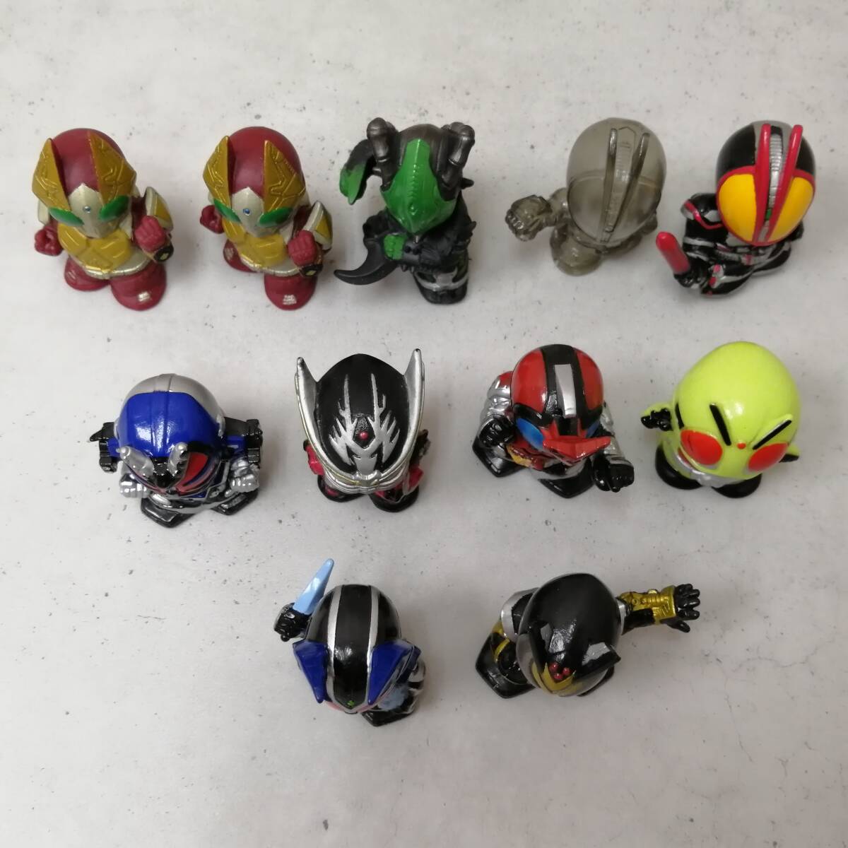 〇25111913 仮面ライダー 指人形 11個セット 仮面ライダーキッズ ソフビ人形 いろいろ まとめて_画像7