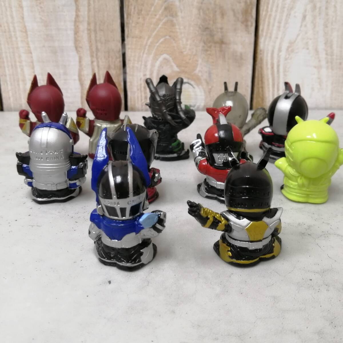 〇25111913 仮面ライダー 指人形 11個セット 仮面ライダーキッズ ソフビ人形 いろいろ まとめて_画像9