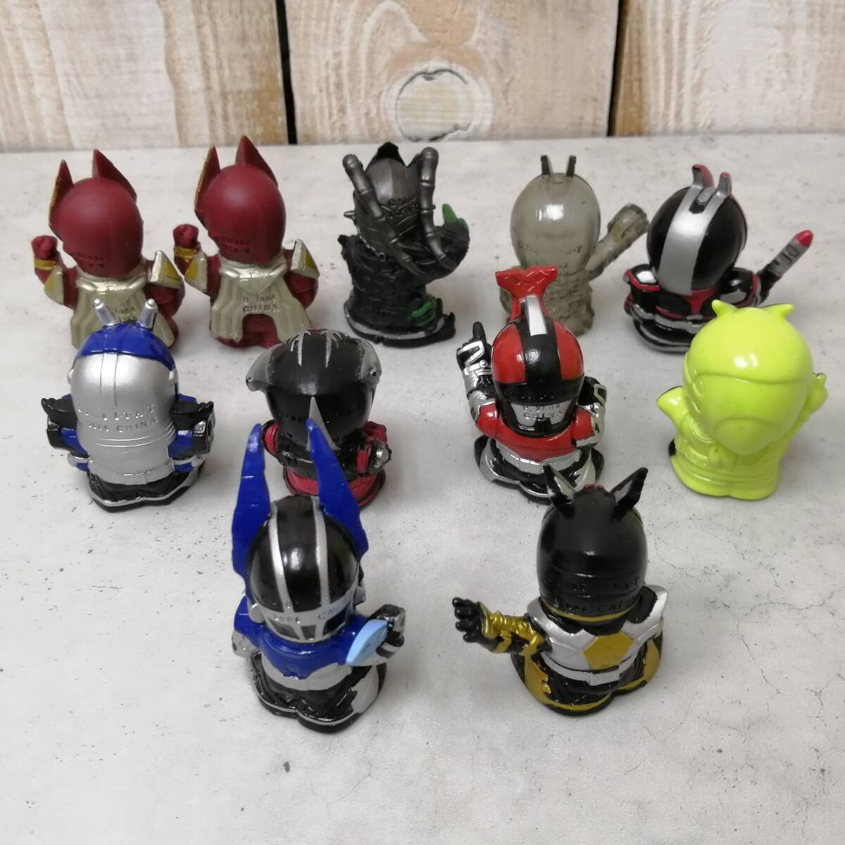 〇25111913 仮面ライダー 指人形 11個セット 仮面ライダーキッズ ソフビ人形 いろいろ まとめて_画像8