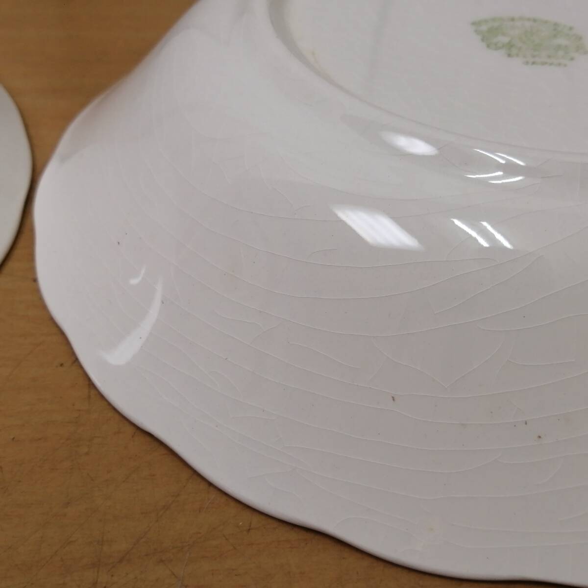 〇25112106　NIKKO DOUBLE PHENIX クープ皿 5枚セット ニッコー ダブルフェニックス ウィローパターン 直径約19cm レトロ＆アンティーク_画像9