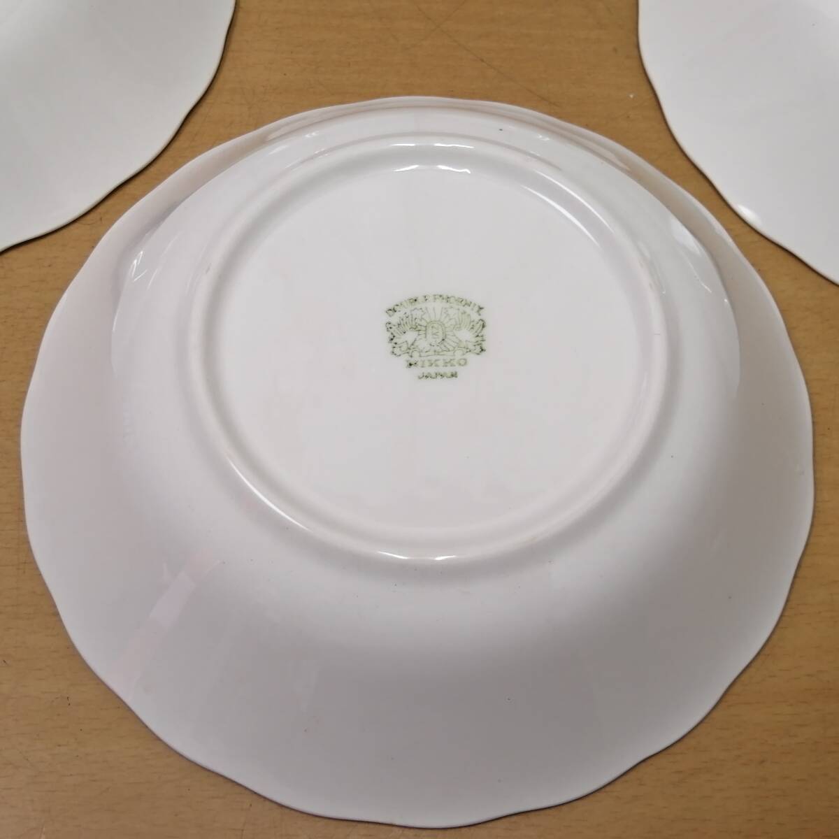 〇25112106　NIKKO DOUBLE PHENIX クープ皿 5枚セット ニッコー ダブルフェニックス ウィローパターン 直径約19cm レトロ＆アンティーク_画像8