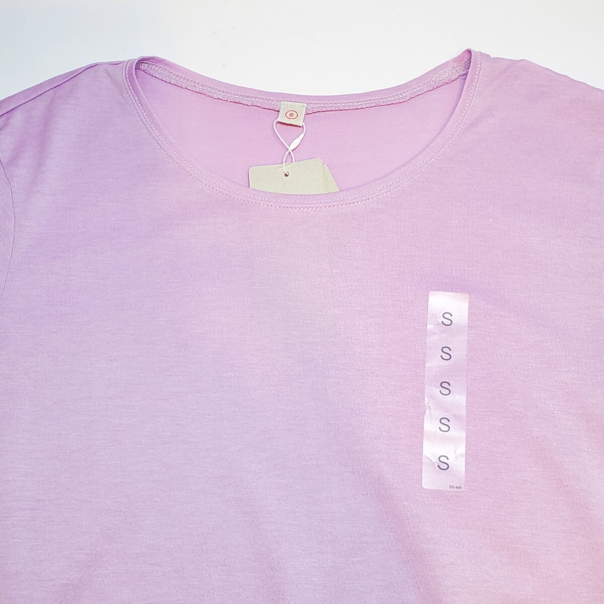 UNIQLO ユニクロ WOMEN ライトコットン クルーネックT(長袖) S パープル タグ付き未使用品_画像4