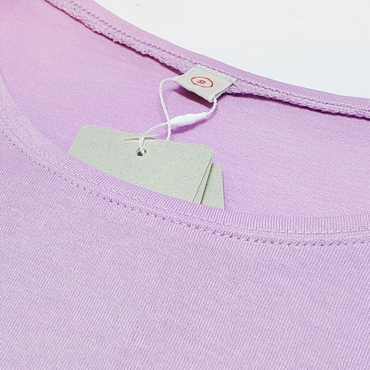 UNIQLO ユニクロ WOMEN ライトコットン クルーネックT(長袖) S パープル タグ付き未使用品_画像5