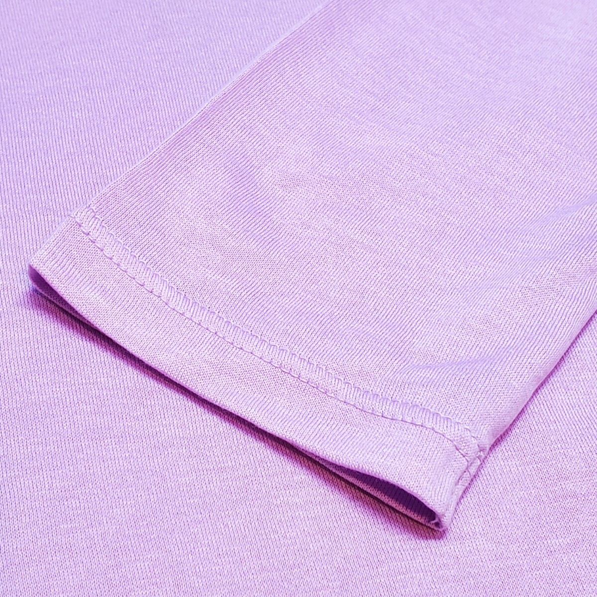 UNIQLO ユニクロ WOMEN ライトコットン クルーネックT(長袖) S パープル タグ付き未使用品_画像7