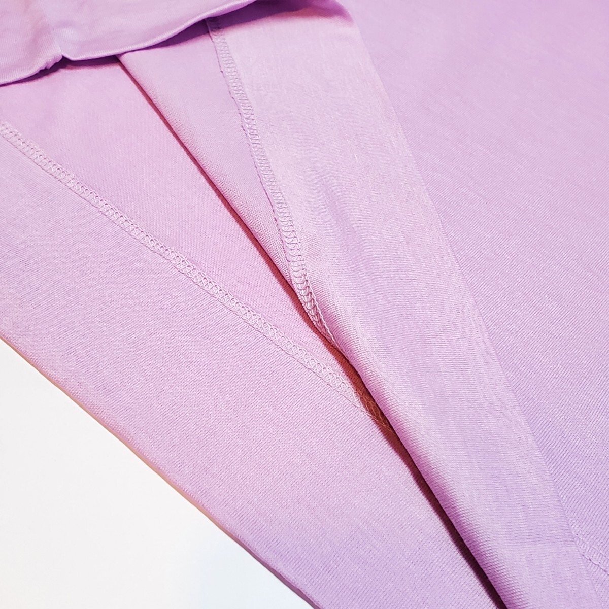 UNIQLO ユニクロ WOMEN ライトコットン クルーネックT(長袖) S パープル タグ付き未使用品_画像8