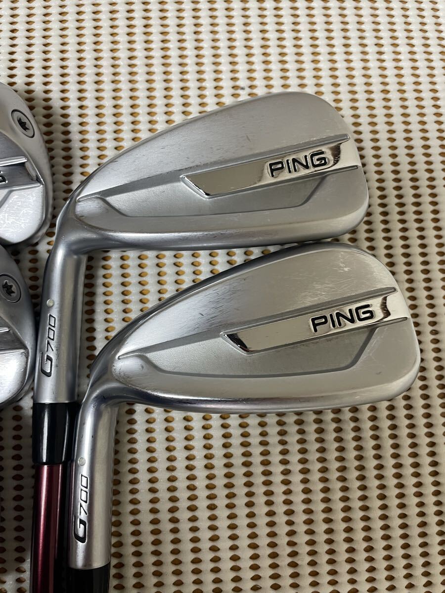 左 (5本) G700 FUBUKI R 管理番号00003 ピン アイアンセット PING フブキ シルバードット レフティ 7-U_画像2