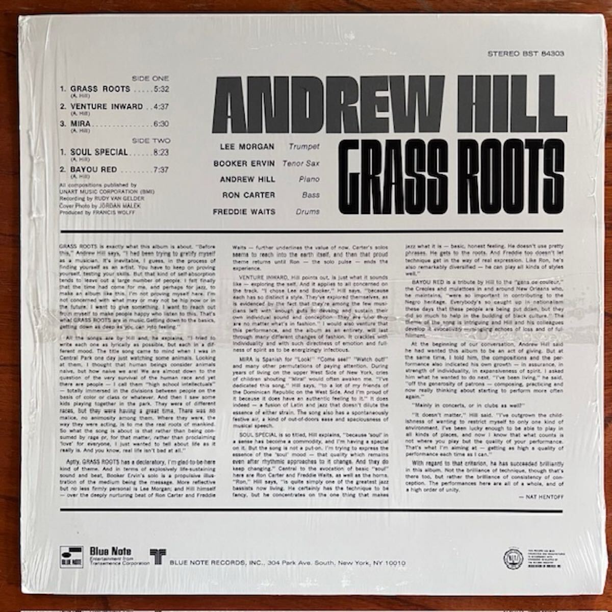 ★US盤 BLUE NOTE / シュリンク付き美品！ANDREW HILL『GRASS ROOTS』アンドリュー・ヒル / LEE MORGAN / BOOKER ERVIN / ブルーノート_画像2