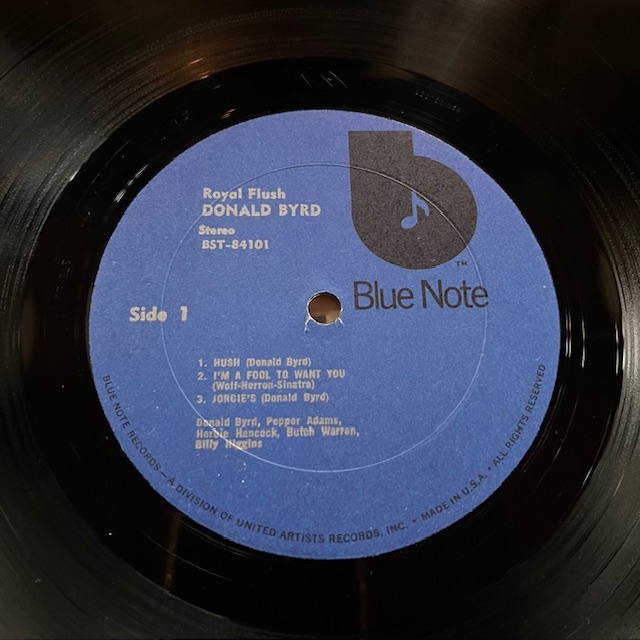両面VAN GELDER刻印！美品！BLUE NOTE / DONALD BYRD『ROYAL FLUSH』ドナルド・バード / PEPPER ADAMS / HERBIE HANCOCK / ブルーノート_画像3