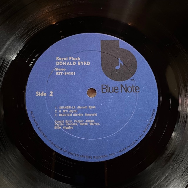 両面VAN GELDER刻印！美品！BLUE NOTE / DONALD BYRD『ROYAL FLUSH』ドナルド・バード / PEPPER ADAMS / HERBIE HANCOCK / ブルーノート_画像5