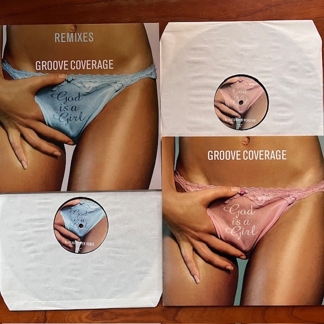 2枚セット！激レア秘宝盤！エロジャケ！特に青パンツREMIXESは超レアです！独 ORIG. / GROOVE COVERAGE『GOD IS A GIRL』CHEESECAKE _画像10