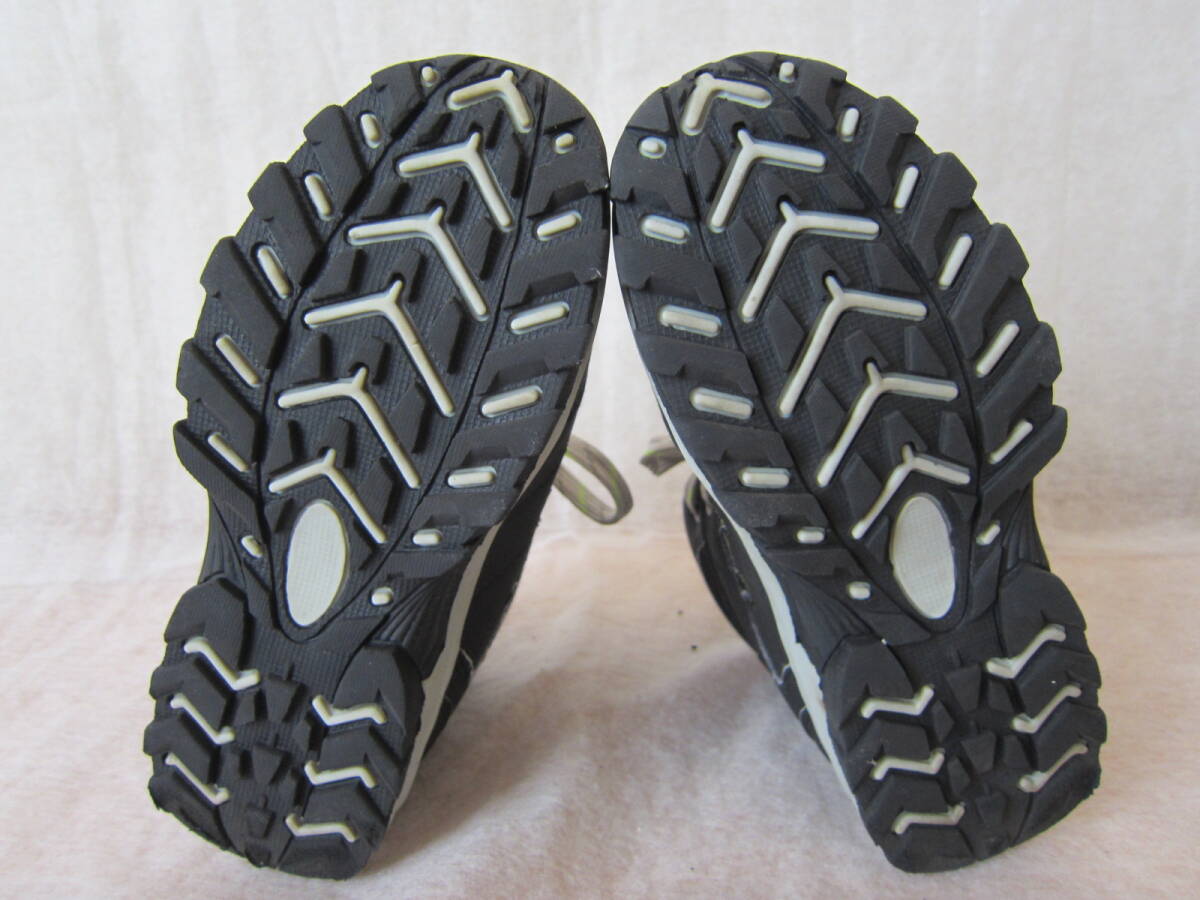 albatre（アルバートル）　ジュニアトレッキングシューズ　黒/灰/黄緑　22㎝　ok2511B_画像9