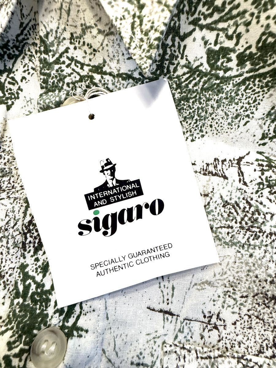 (送料無料)新品未使用品 sigaro シガロ メンズ 半袖シャツ ☆コットン100%☆サイズL身長170~180㎝☆着丈 約83㎝、肩幅 約49㎝、身幅 約56㎝_画像4