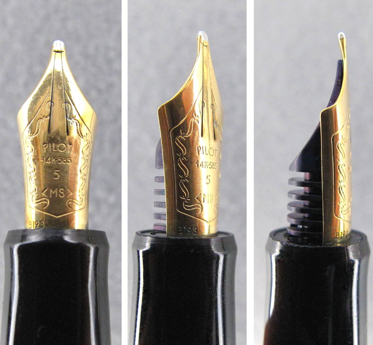 珍品！ ベスト型　古い カスタム74　ミュージックニブ　パイロット 万年筆　☆送料無料☆　1993年　PILOT CUSTOM74　簡易洗浄済み / (2-1)_画像5