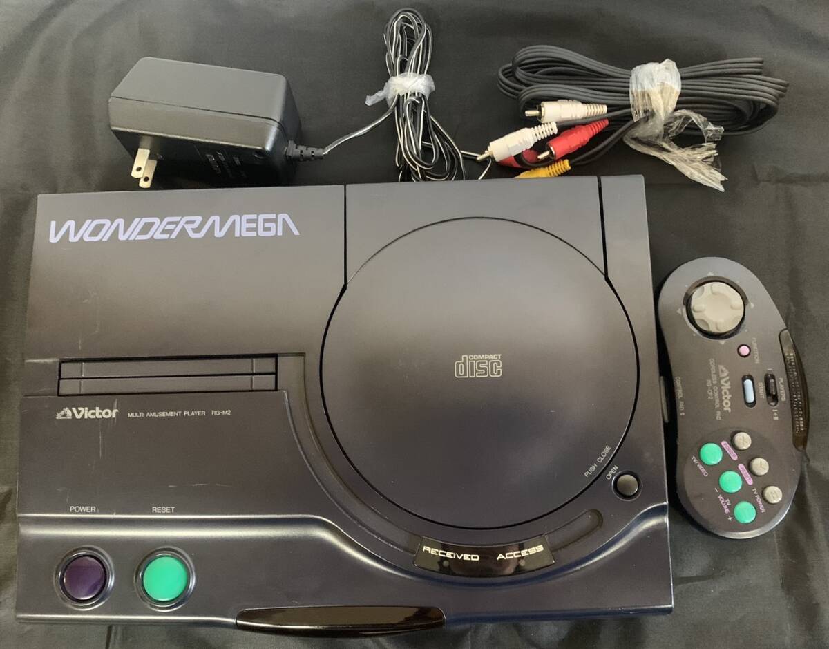 激レア☆ ワンダーメガ M2 本体ビクター版（RG-M2） メガドライブ MD 動作良好★☆おまけソフト有り　レトロゲーム機　Victor_画像1