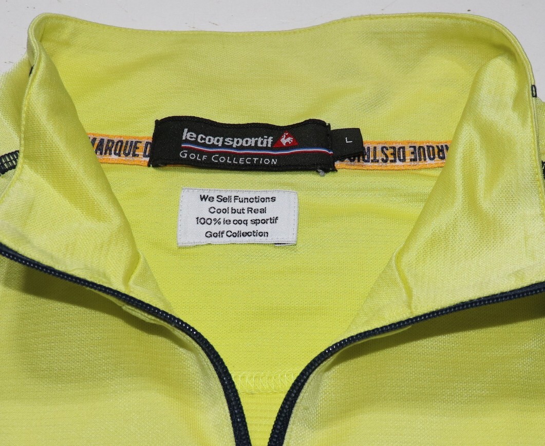 ルコック▲ゴルフ▲長袖▲スタンドネック▲黄色▲サイズL_画像8